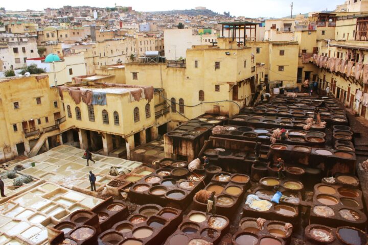 Tintes curtidores de Fez norte de Marruecos - Instinto Mochilero