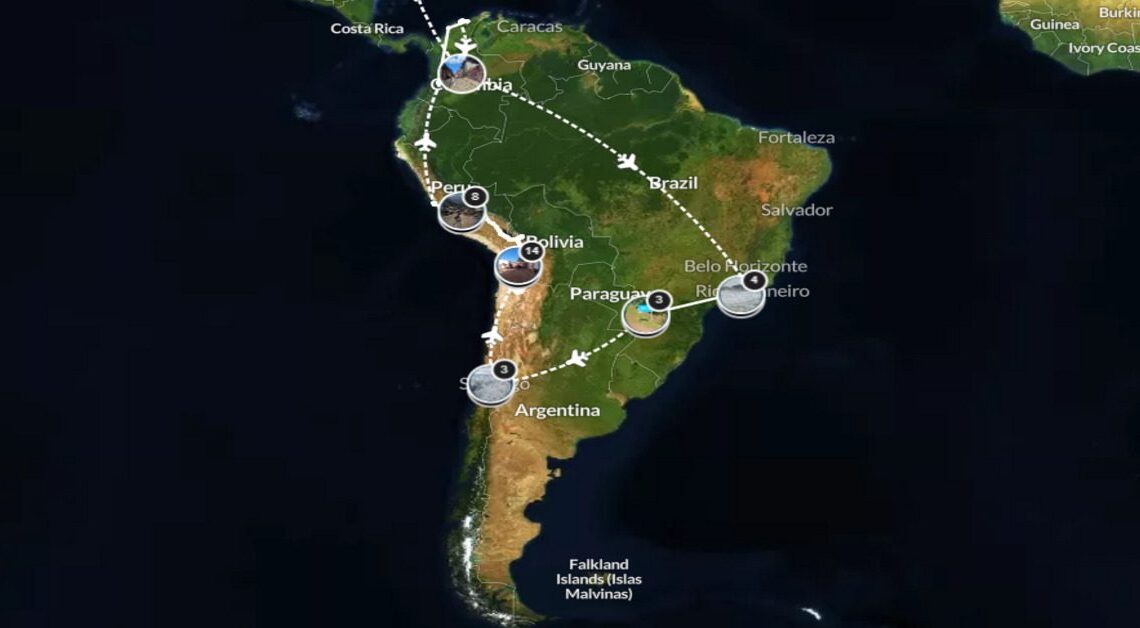 Ruta de 2 meses por Sudamérica